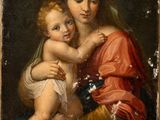 an image of a painting of a woman holding a baby
