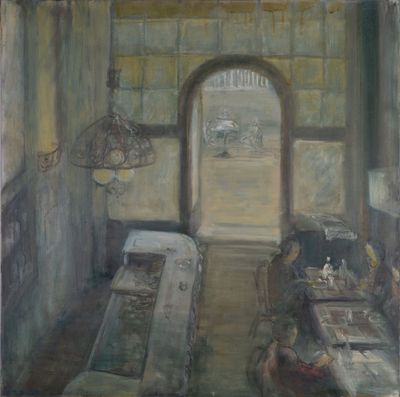 Hervé THIBAULT (né en 1944) Bar de la Marine Huile sur toile… - Photo 1