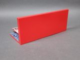 a red box with a book on top of it