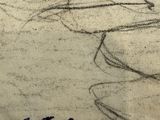 an image of a drawing of a woman ' s face with a hat on her head