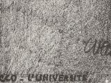 a black and white photo of a sign on a wall