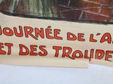 a picture of a sign on the side of a car window