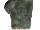 sculpture of a man ' s head on a marble base