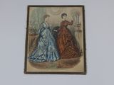 a picture of a picture of two women in dresses