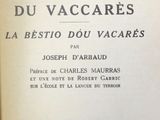 a book with a title on it that reads la bete du vaccares