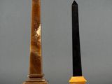 pair of marble obelisk and obelisk on marble bases