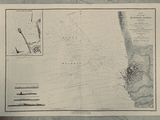 an old map of the city of new york, with a map of the area
