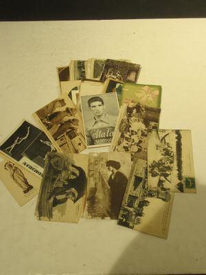 Lot DE + DE 35 Cartes Postales Fantaisie, CP Photo ET …