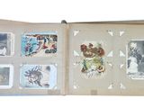 an open book with pictures of people on it
