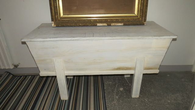 Pétrin en bois peint H : 72 x 130 x 53