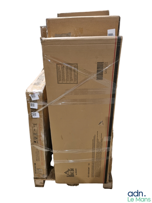 a stack of boxes sitting on top of each other