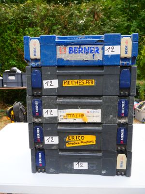 a stack of boxes that are stacked on top of each other