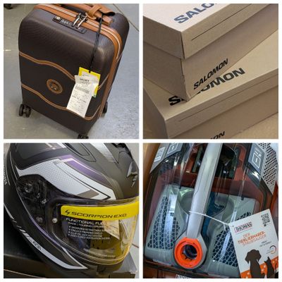 Plusieurs photos représentant différents types de bagages sont présentées sous forme de collage