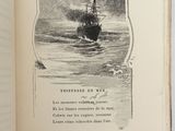 a book with a picture of a ship in the water