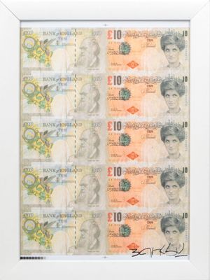 BANKSY (né en 1974), d'après - Banksy of England 10 pounds P…