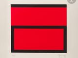 an image of a red and black square on a white background