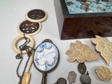 a lot of different items that are sitting on a table
