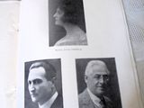 four pictures of a man in a suit and tie in an open book