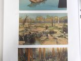 three pictures of people on a boat in the water