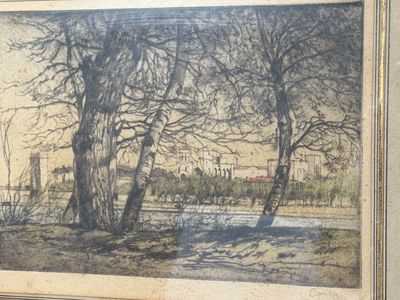 Bord de canal, estampe