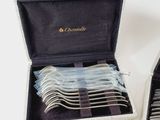 a case with a set of silverware in it