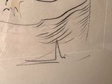 a drawing of a woman sitting in a bath tub