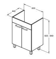 Lot de 2 meubles sous-vasque IDEAL STANDARD, collection TEMP… (photo 4)