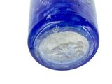 an image of a blue glass bottle on a white background