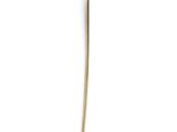 a close up of a gold flower on a stick on a white background
