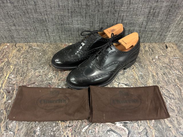 CHURCH'S London – Paire de chaussures GRAFTON, modèle en cuir lis...