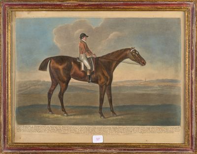 painting of a man on a horse in a landscape