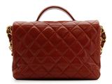 chanel red quilted lambskin flap bag