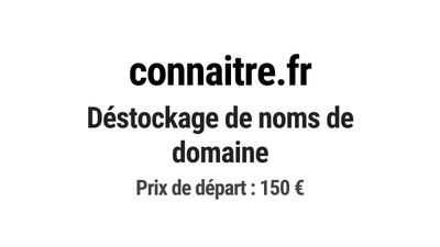 Nom de domaine connaitre.fr. Catégorie: Éducation et formati…