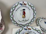 three plates that have different designs on them