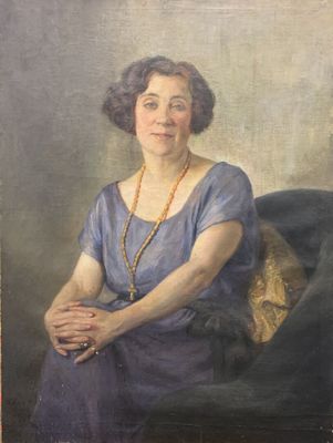 Nelly HARVEY (1877-1961). Portrait de femme au collier de co…