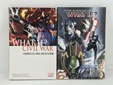 two books of what if? and civil war on a white background