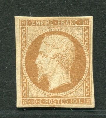 FRANCE - n° 13 Bc type II - 10c brun 2e EMPIRE, NAPOLEON III…