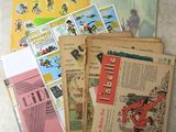 beaucoup de vieilles bandes dessinées sur la table