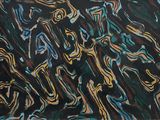 peinture abstraite représentant un groupe de personnes debout devant un fond noir