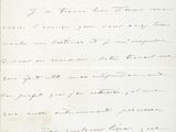 an old handwritten letter from a man who is sitting on a bench
