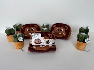 (x10) 3 supports de tablette enfant + 7 peluches cactus.