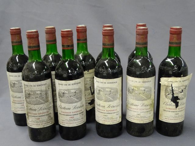BORDEAUX SUPERIEUR, CHATEAU LOISEAU, 10 bouteilles de 1983