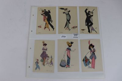 Illustrateurs. X. SAGER. 9 cartes