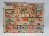 a large display of old children ' s books on the wall