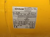 the back of a yellow tank with a sticker that says sovelor