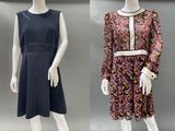 two mannequins dressed in different styles of clothing on display