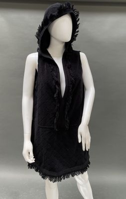 mannequin dressed in a black hoodedie with a hoodie on