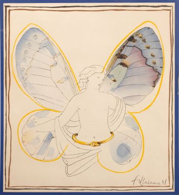 François-Xavier LALANNE (1927-2008), d'après. Femme papillon…