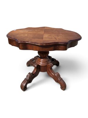 an image of a wooden table with a wooden top on a white background