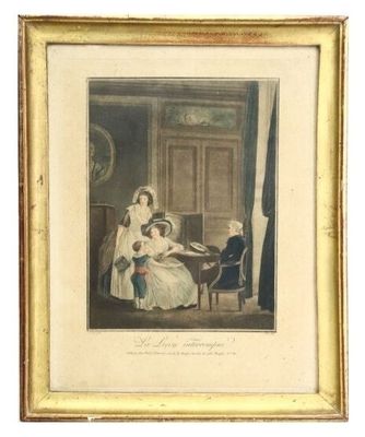 une vieille photo représentant une femme et deux enfants assis devant un piano